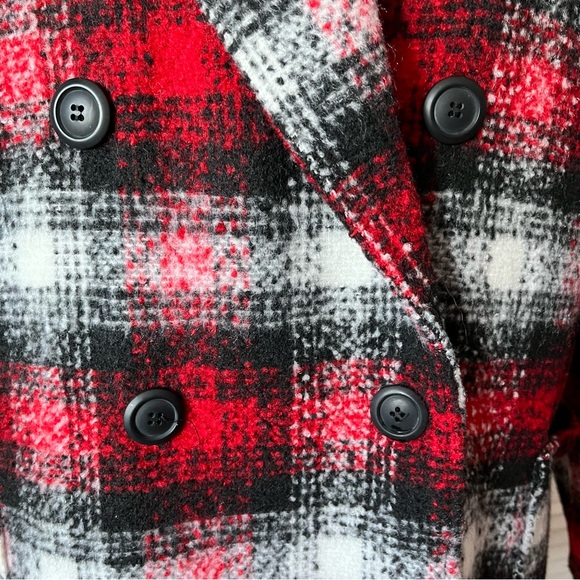 NEW Tribal plaid double breasted Shacket L - Picture 4 of 14